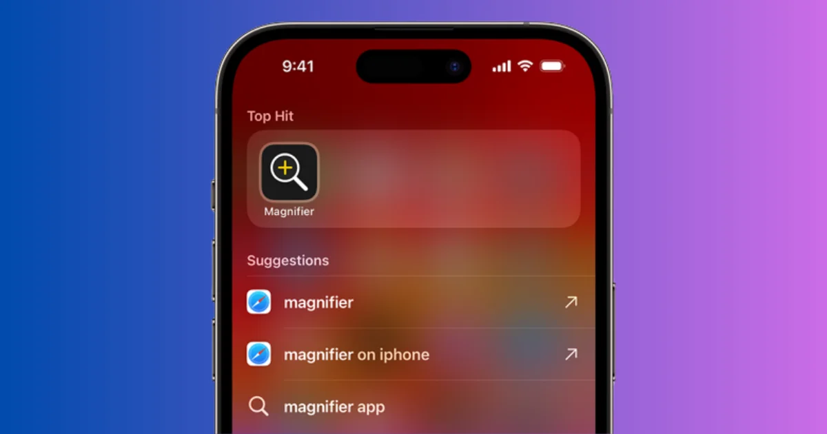 Add a Magnifier in the Control Center