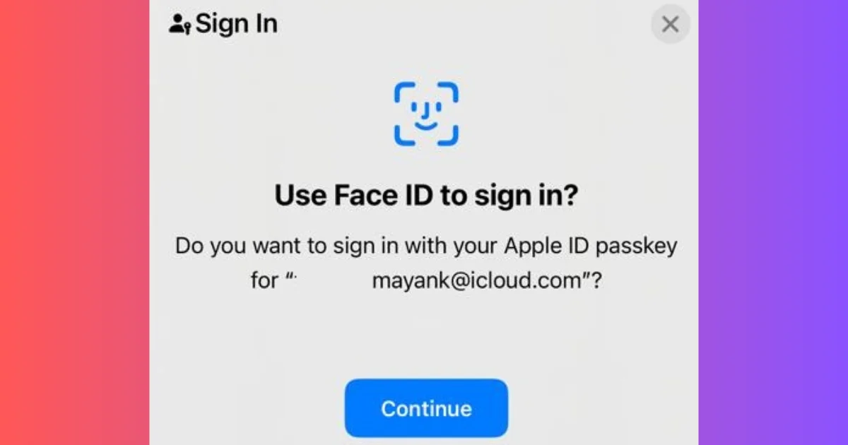 Sign in to Your Apple Account with Passkeys