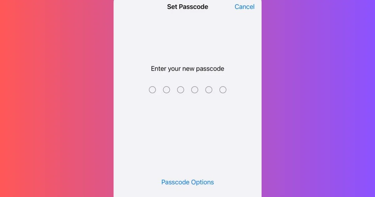 Set a Passcode on your iPhone 15