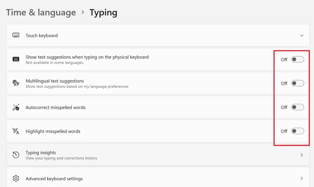 Enable Text Predictions3