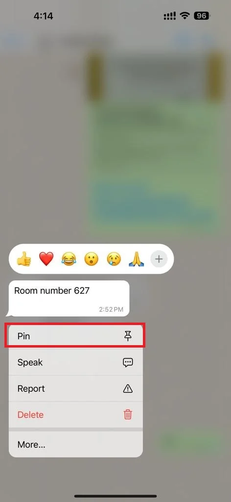 Pin a WhatsApp Message3