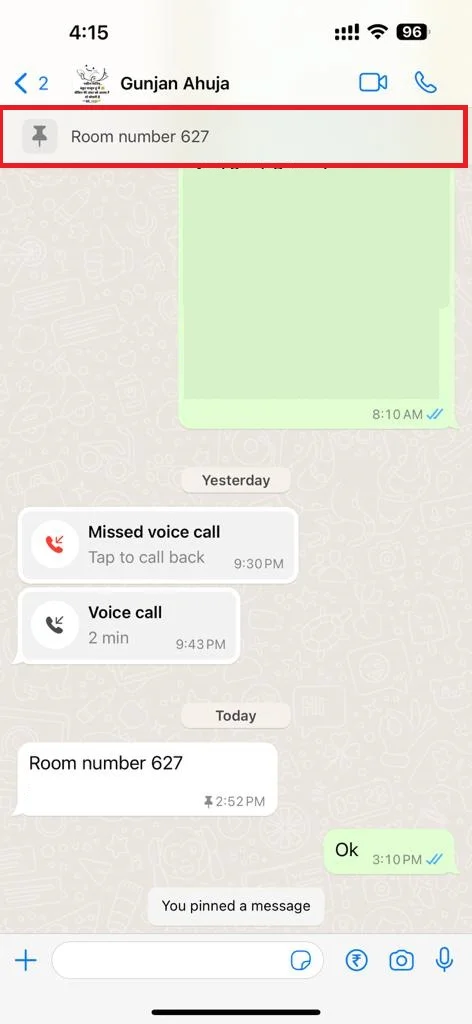 Pin a WhatsApp Message5