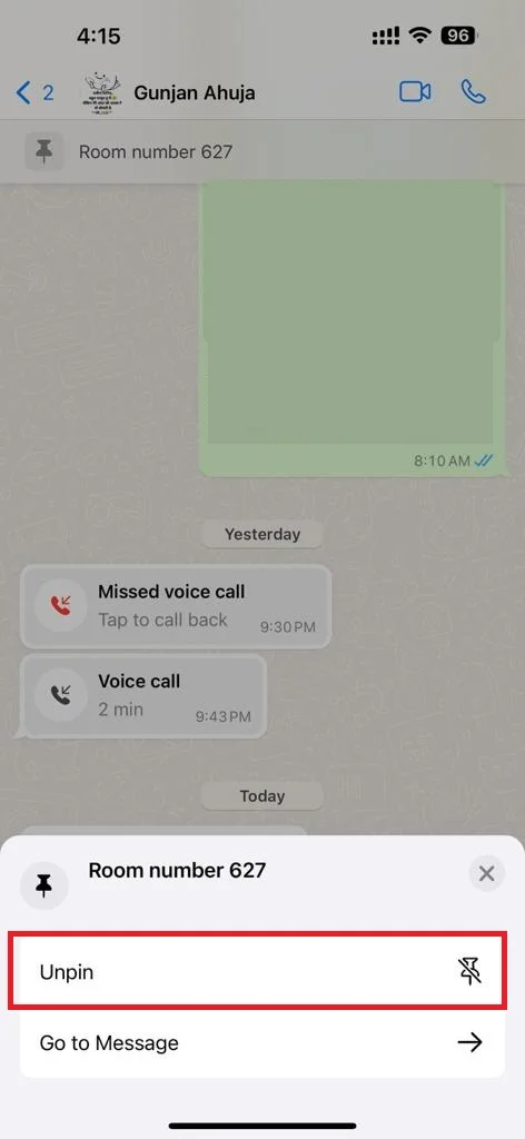 Pin a WhatsApp Message6