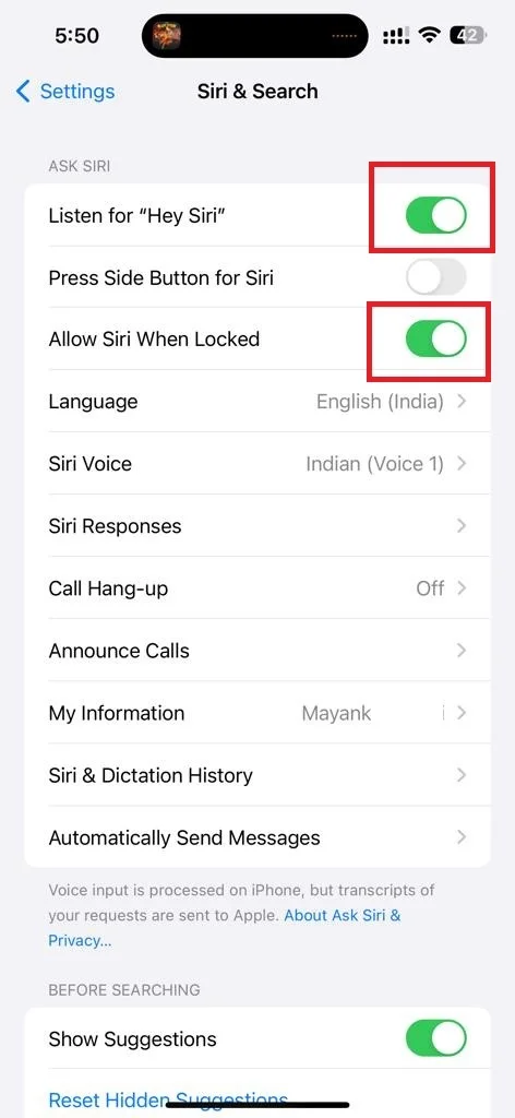 Restrict Siri from Listening to You2