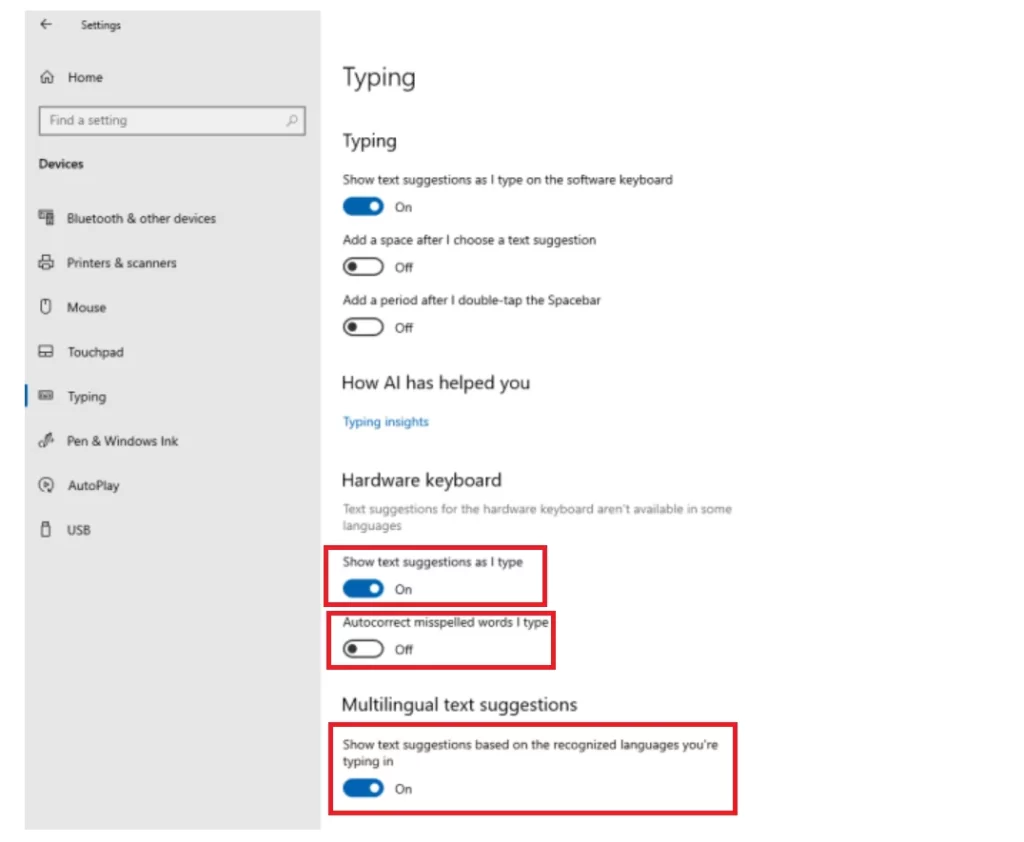 Enable Text Predictions7