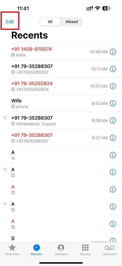 See and Delete Your Call History7