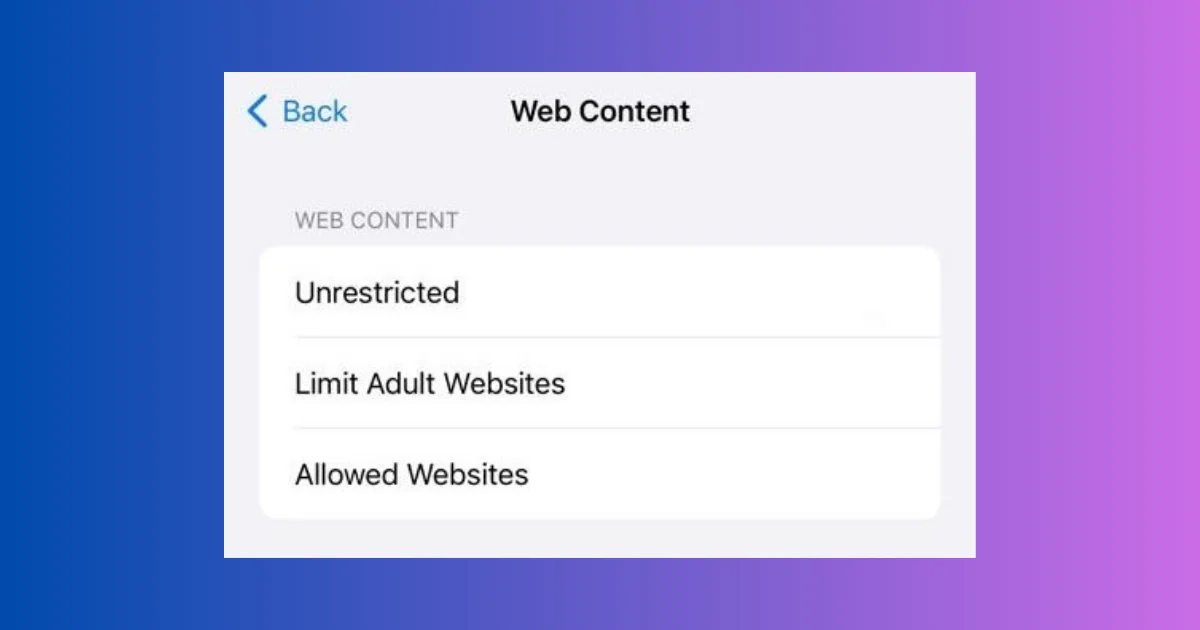 Block or Restrict Websites on iPhone