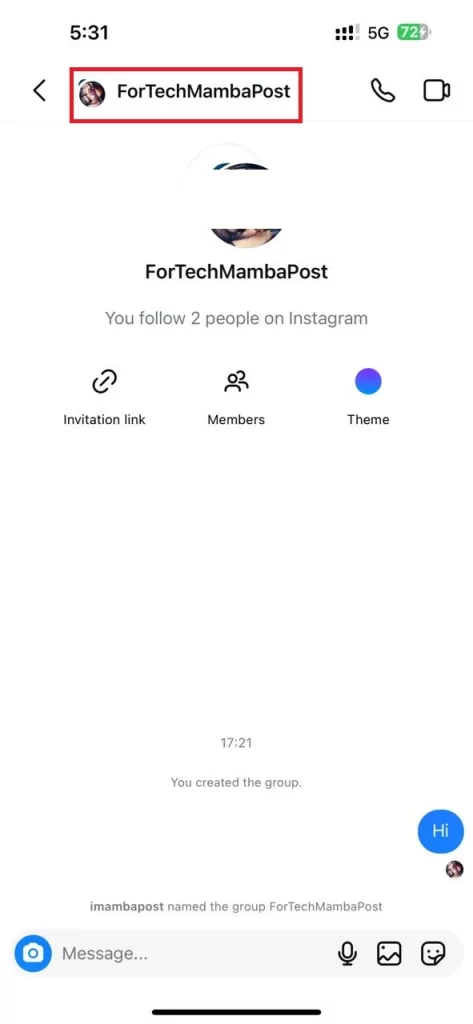 Leave a Group on the Instagram3