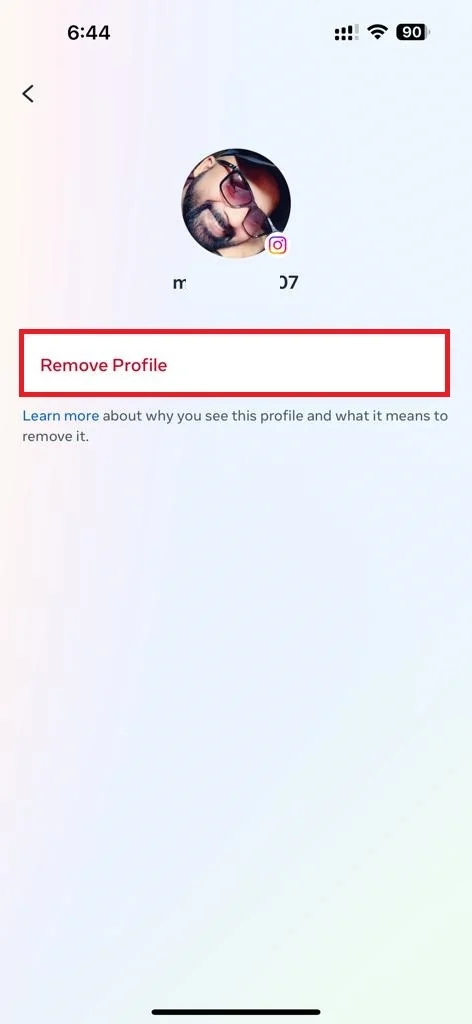 Remove a Saved Instagram Account8