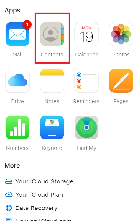 Transfer iCloud Contacts to A Gmail2