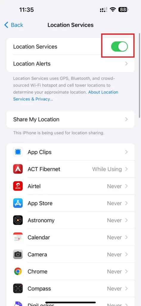 Disable Location Service on Your iPhone3