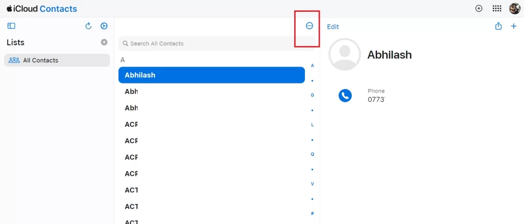 Transfer iCloud Contacts to A Gmail3