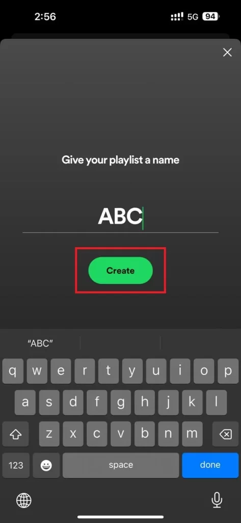 Create a Playlist on the Spotify5