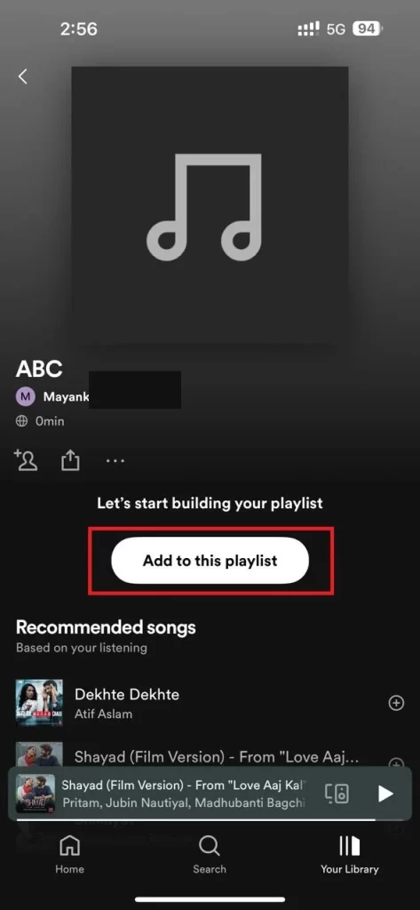 Create a Playlist on the Spotify6