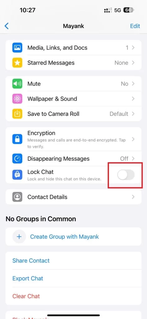 Hide the Locked Chats Feature2