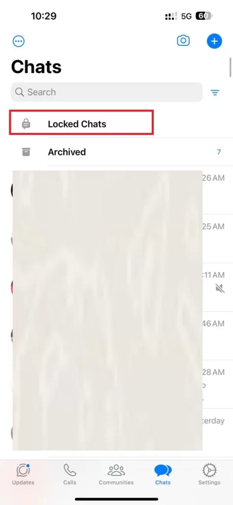 Hide the Locked Chats Feature5