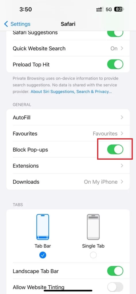 Disable the Pop-Up Blocker2